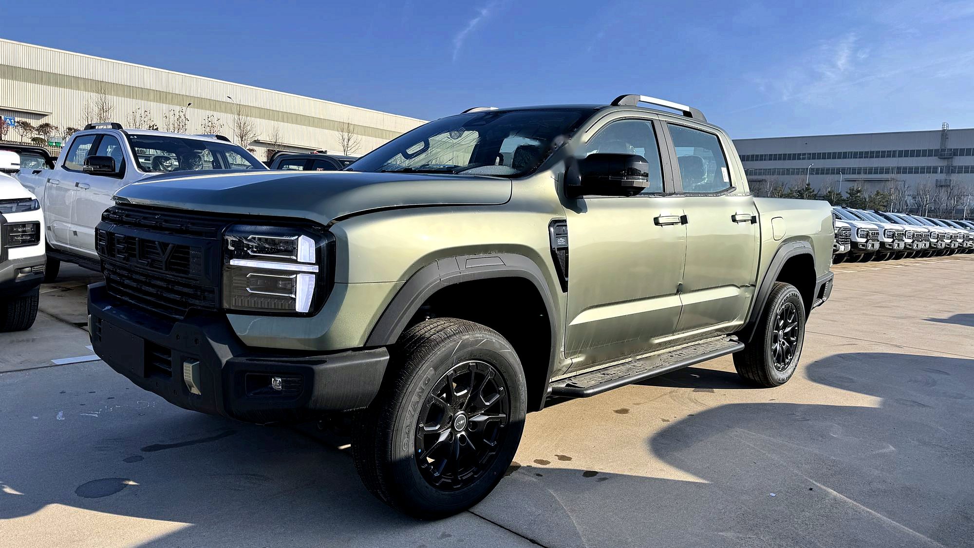 RELY R8 double-cab pickup in Jungle Green